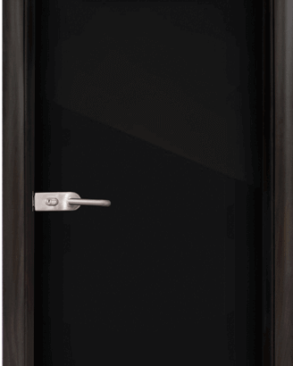 Изчистена входна врата в черен цвят